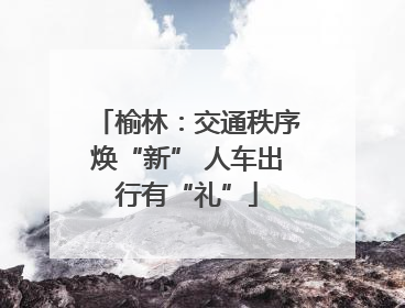 榆林：交通秩序焕“新” 人车出行有“礼”