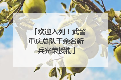 欢迎入列！武警重庆总队千余名新兵光荣授衔