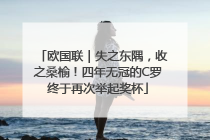 欧国联｜失之东隅，收之桑榆！四年无冠的C罗终于再次举起奖杯
