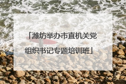 潍坊举办市直机关党组织书记专题培训班