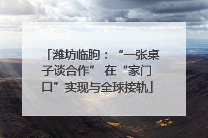 潍坊临朐：“一张桌子谈合作” 在“家门口”实现与全球接轨