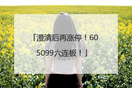 澄清后再涨停！605099六连板！