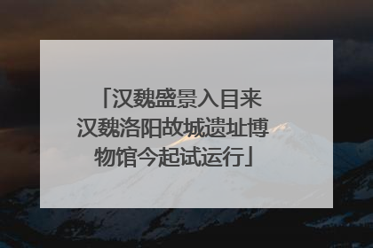 汉魏盛景入目来 汉魏洛阳故城遗址博物馆今起试运行