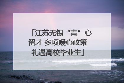 江苏无锡“青”心留才 多项暖心政策礼遇高校毕业生