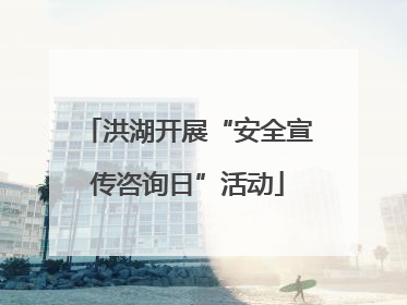 洪湖开展“安全宣传咨询日”活动