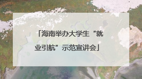 海南举办大学生“就业引航”示范宣讲会