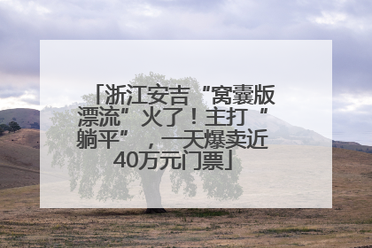 浙江安吉“窝囊版漂流”火了！主打“躺平”，一天爆卖近40万元门票