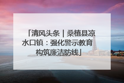 清风头条｜桑植县凉水口镇：强化警示教育 构筑廉洁防线
