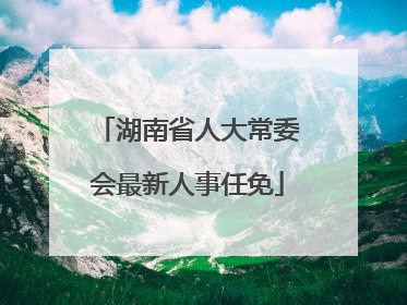 湖南省人大常委会最新人事任免
