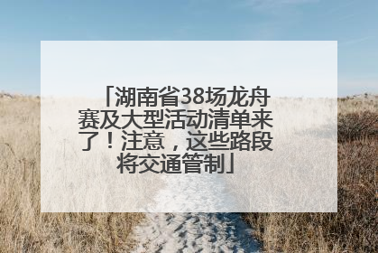 湖南省38场龙舟赛及大型活动清单来了！注意，这些路段将交通管制