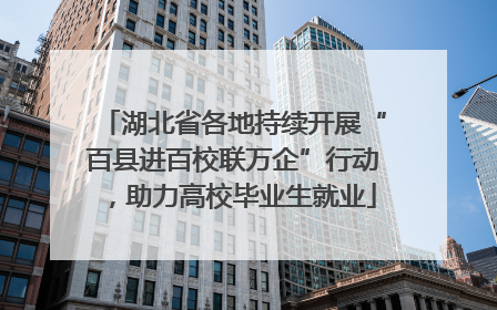 湖北省各地持续开展“百县进百校联万企”行动，助力高校毕业生就业