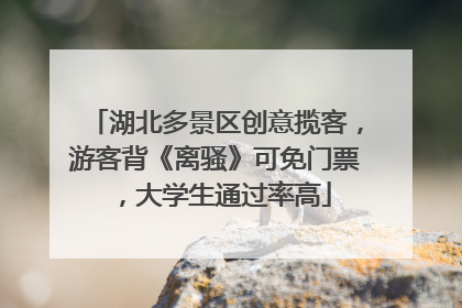 湖北多景区创意揽客，游客背《离骚》可免门票，大学生通过率高