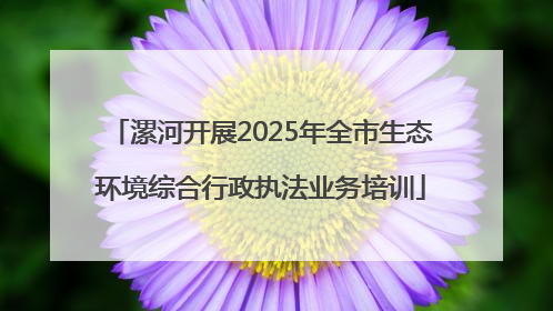 漯河开展2025年全市生态环境综合行政执法业务培训