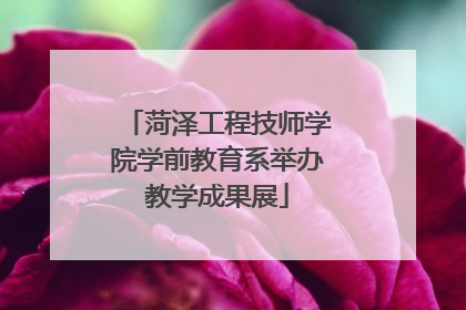 菏泽工程技师学院学前教育系举办教学成果展