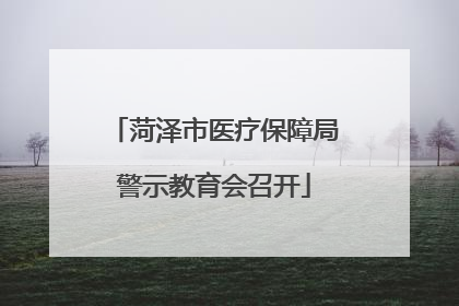 菏泽市医疗保障局警示教育会召开