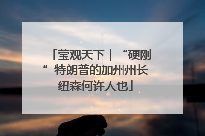 莹观天下｜“硬刚”特朗普的加州州长纽森何许人也