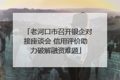 老河口市召开银企对接座谈会 信用评价助力破解融资难题