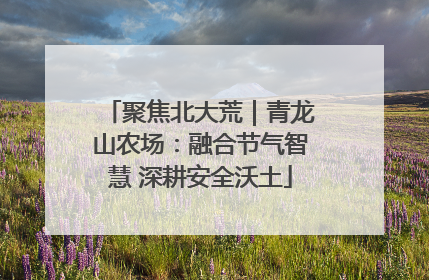 聚焦北大荒｜青龙山农场：融合节气智慧 深耕安全沃土