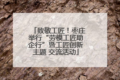 致敬工匠！枣庄举行“劳模工匠助企行”暨工匠创新主题 交流活动