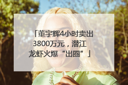 董宇辉4小时卖出3800万元，潜江龙虾火爆“出圈”