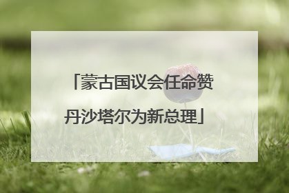 蒙古国议会任命赞丹沙塔尔为新总理