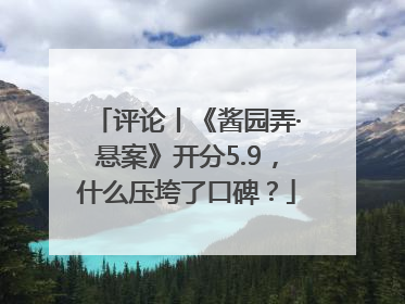 评论丨《酱园弄·悬案》开分5.9，什么压垮了口碑？