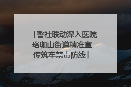 警社联动深入医院 珞珈山街道精准宣传筑牢禁毒防线
