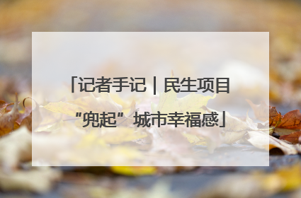 记者手记｜民生项目“兜起”城市幸福感