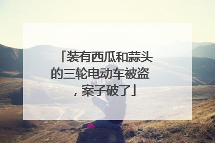 装有西瓜和蒜头的三轮电动车被盗，案子破了