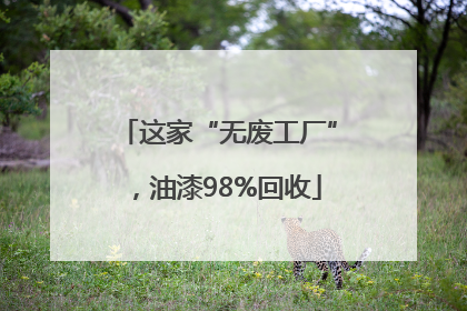 这家“无废工厂”，油漆98%回收
