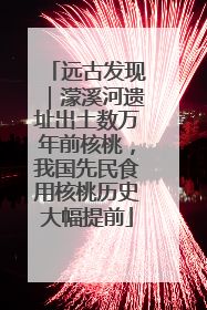 远古发现｜濛溪河遗址出土数万年前核桃，我国先民食用核桃历史大幅提前