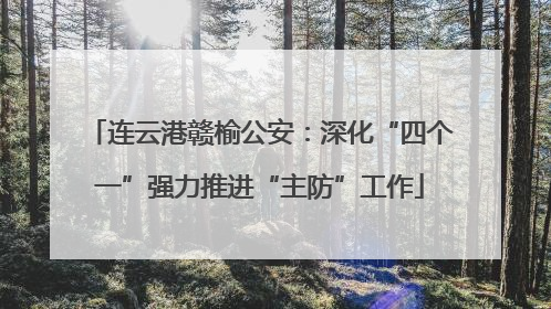 连云港赣榆公安：深化“四个一”强力推进“主防”工作