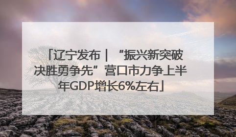 辽宁发布｜“振兴新突破 决胜勇争先”营口市力争上半年GDP增长6%左右