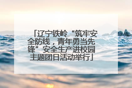 辽宁铁岭“筑牢安全防线，青年勇当先锋”安全生产进校园主题团日活动举行