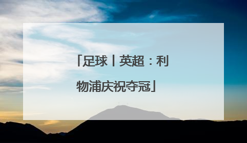 足球丨英超：利物浦庆祝夺冠