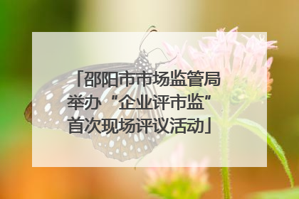 邵阳市市场监管局举办“企业评市监”首次现场评议活动