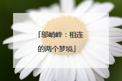 邬峭峰：相连的两个梦境