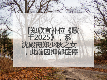 郑欣宜补位《歌手2025》，系沈殿霞郑少秋之女，此前因抑郁症停工两年