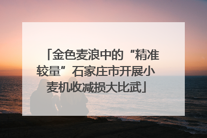 金色麦浪中的“精准较量”石家庄市开展小麦机收减损大比武