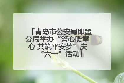 青岛市公安局即墨分局举办“警心暖童心 共筑平安梦”庆“六一”活动