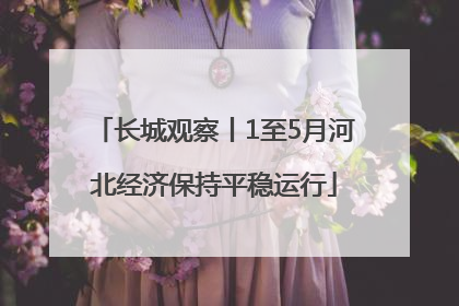 长城观察丨1至5月河北经济保持平稳运行
