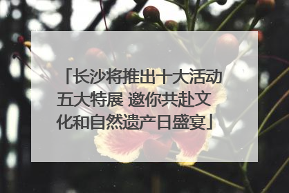 长沙将推出十大活动五大特展 邀你共赴文化和自然遗产日盛宴