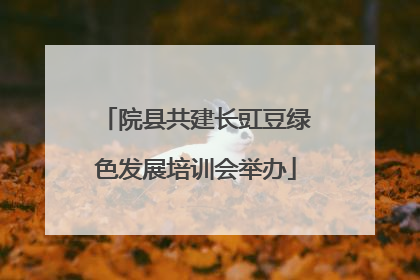 院县共建长豇豆绿色发展培训会举办