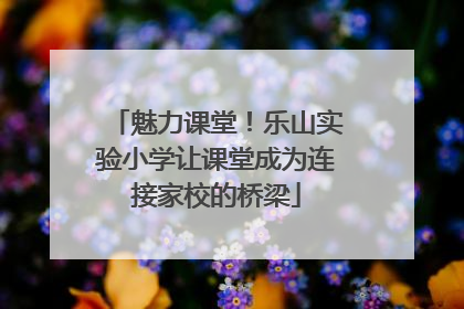魅力课堂！乐山实验小学让课堂成为连接家校的桥梁