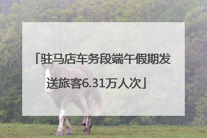 驻马店车务段端午假期发送旅客6.31万人次