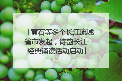 黄石等多个长江流域省市发起，诗韵长江·经典诵读活动启动