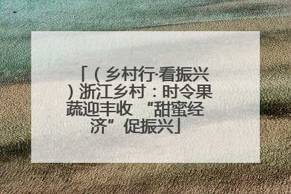 （乡村行·看振兴）浙江乡村：时令果蔬迎丰收 “甜蜜经济”促振兴