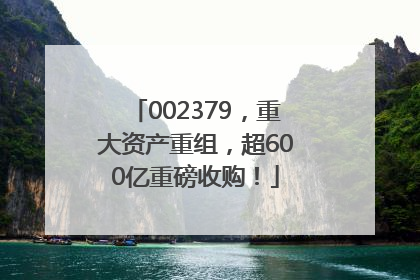 002379，重大资产重组，超600亿重磅收购！