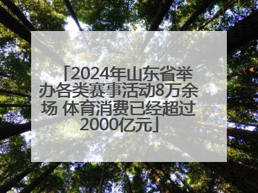2024年山东省举办各类赛事活动8万余场 体育消费已经超过2000亿元