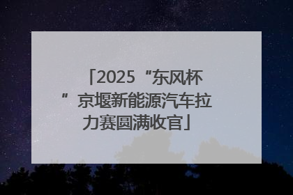 2025“东风杯”京堰新能源汽车拉力赛圆满收官